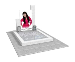 001 Світлий  сучасний жіночий пам'ятник